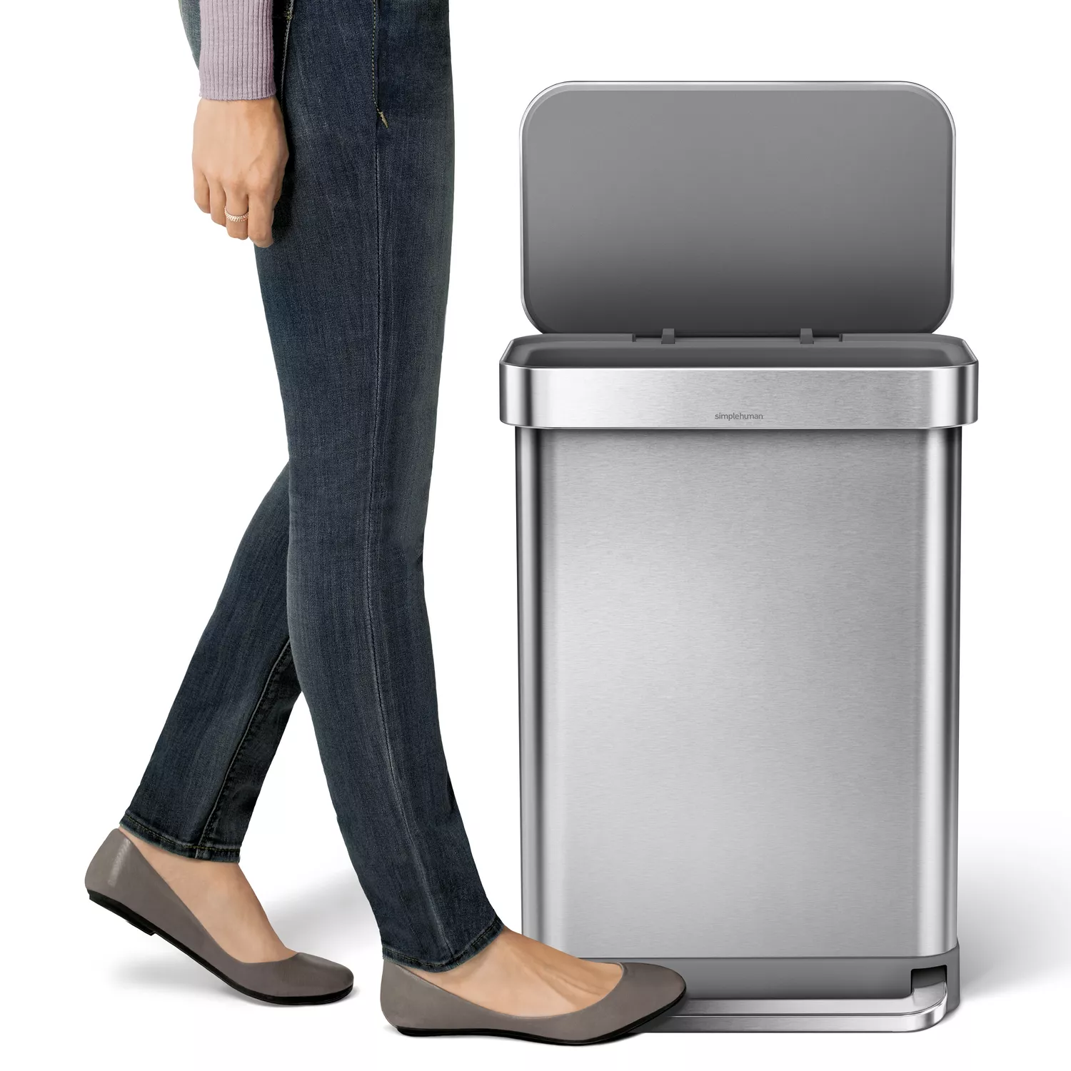 Simplehuman Step Can with Liner Pocket, 55 L
