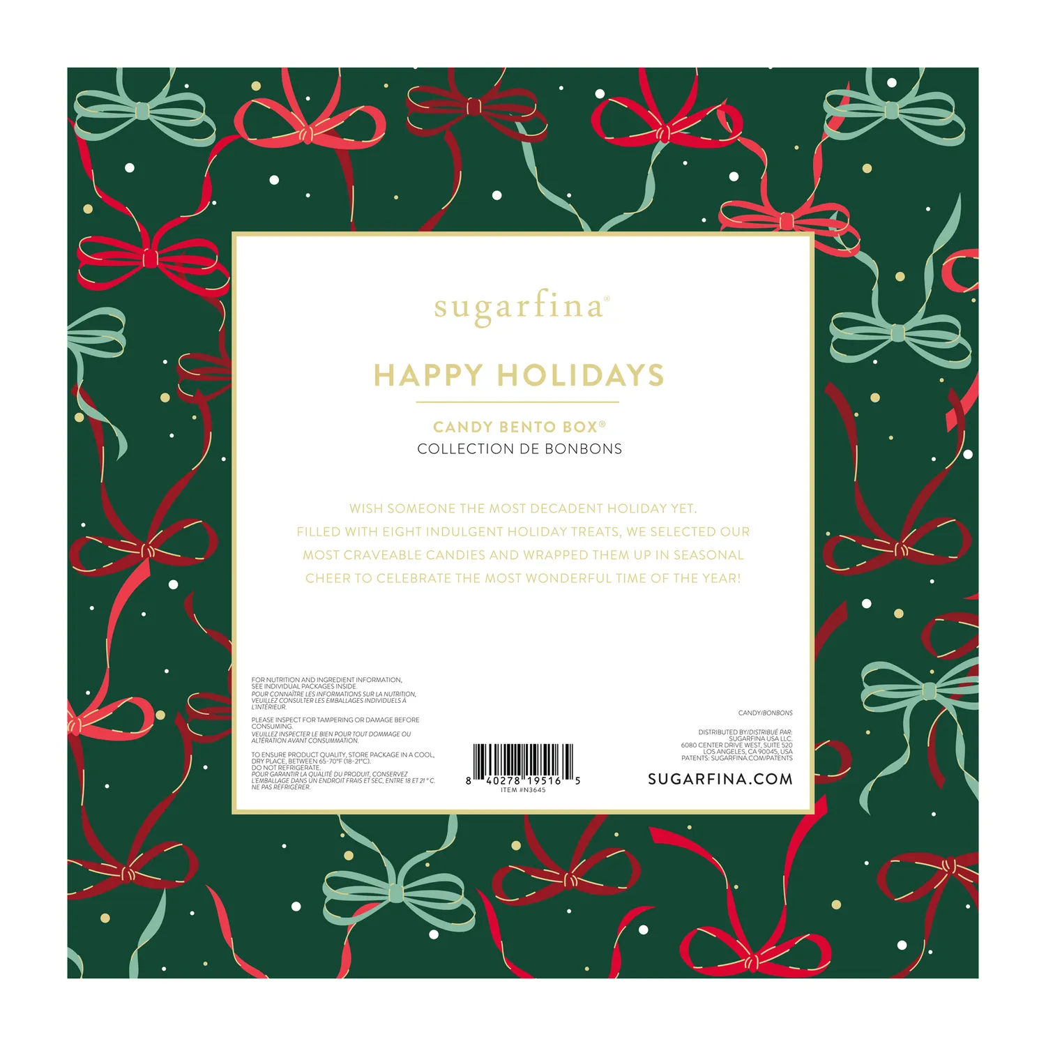 Sugarfina Happy Holidays Bento Box, Set of 8