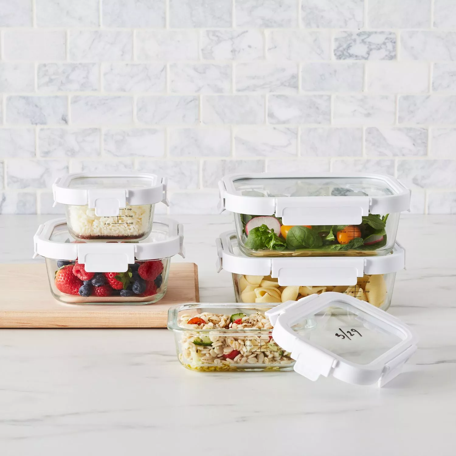 10-Piece Superior Glass Food Storage Containers Set