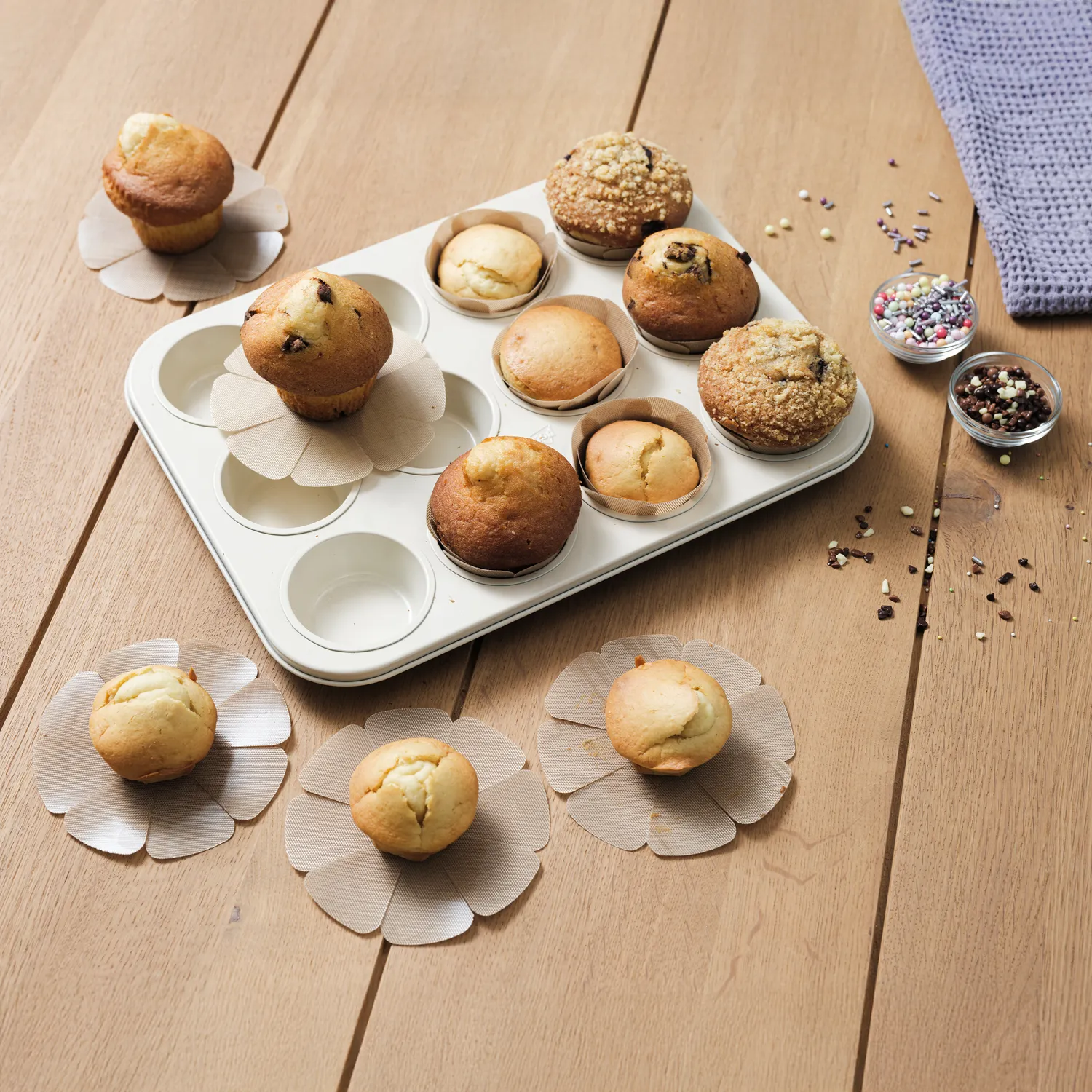 NoStik Muffin Cup Liners, Set of 12