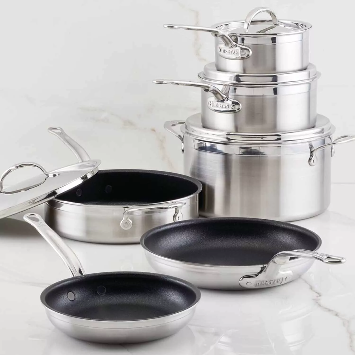 Hestan Stainless Steel Titanium NanoBond 10-Piece Cookware Set
