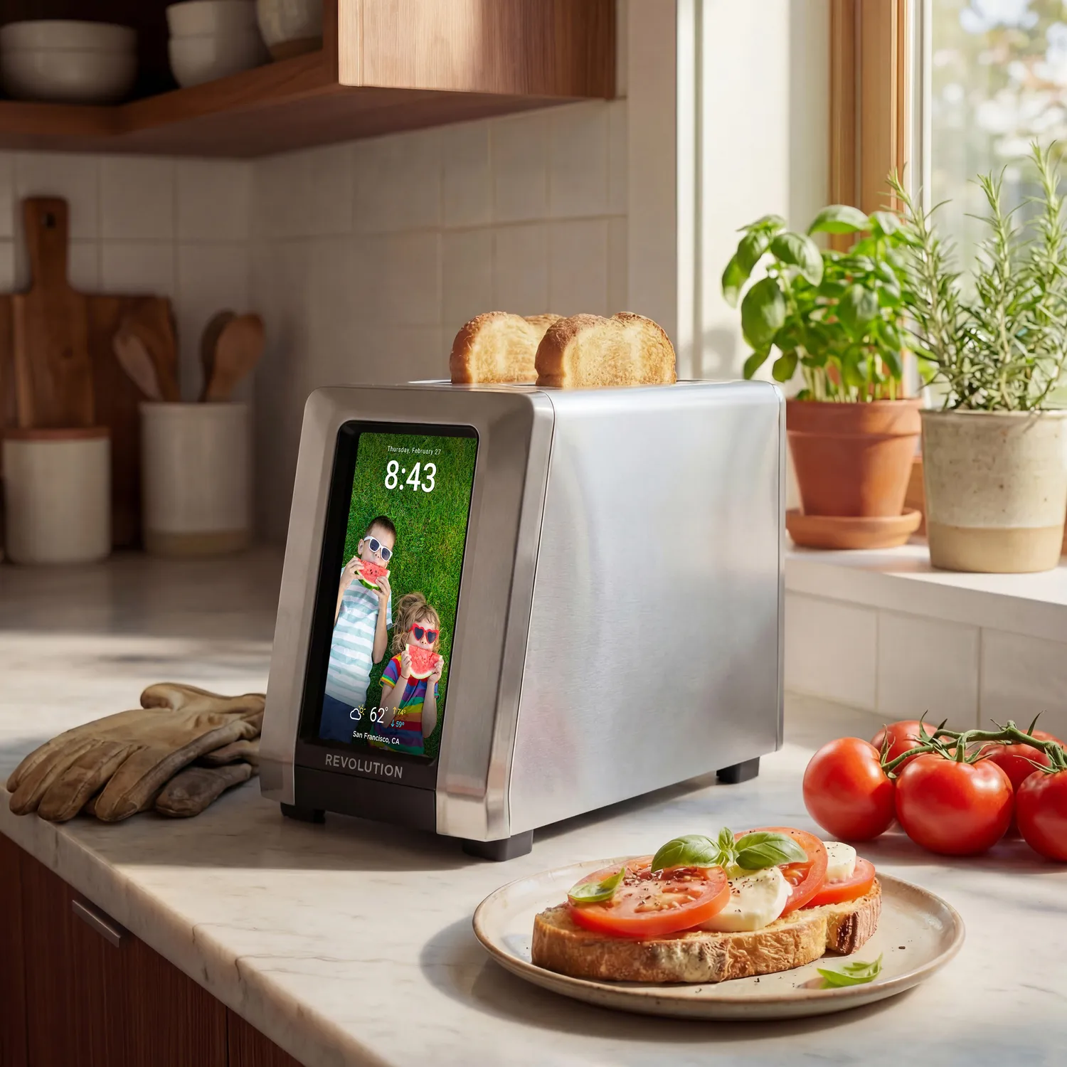Revolution Connect Plus Smart Toaster Premium Wi-Fi Touchscreen Toaster with Digital Photo Frame