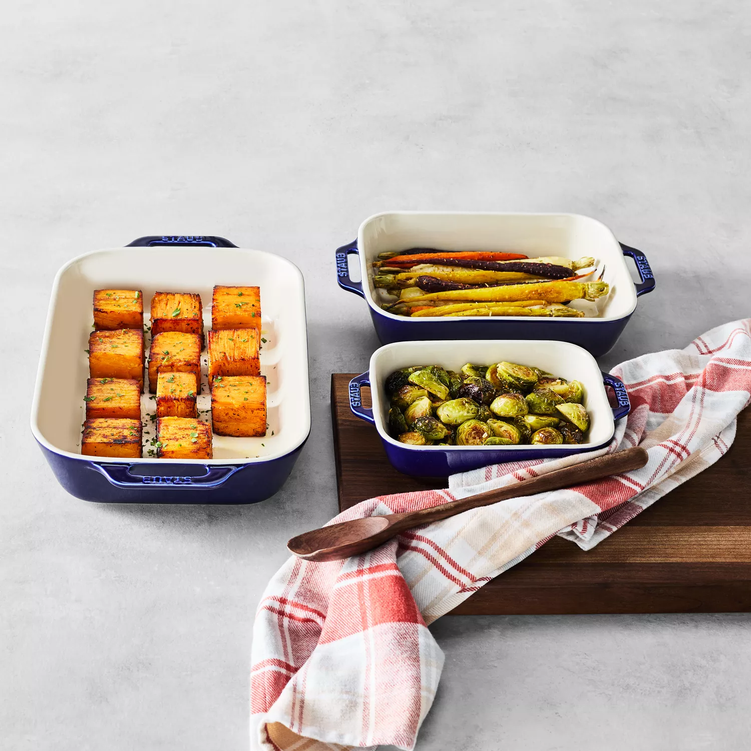 Staub Stoneware 3-Piece Rectangular Baker Set