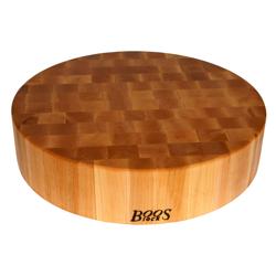 John Boos Maple End-Grain Round Chopping Block, 18" x 4"