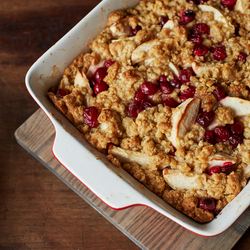 Apple-Cranberry Crisp with Oatmeal Topping
