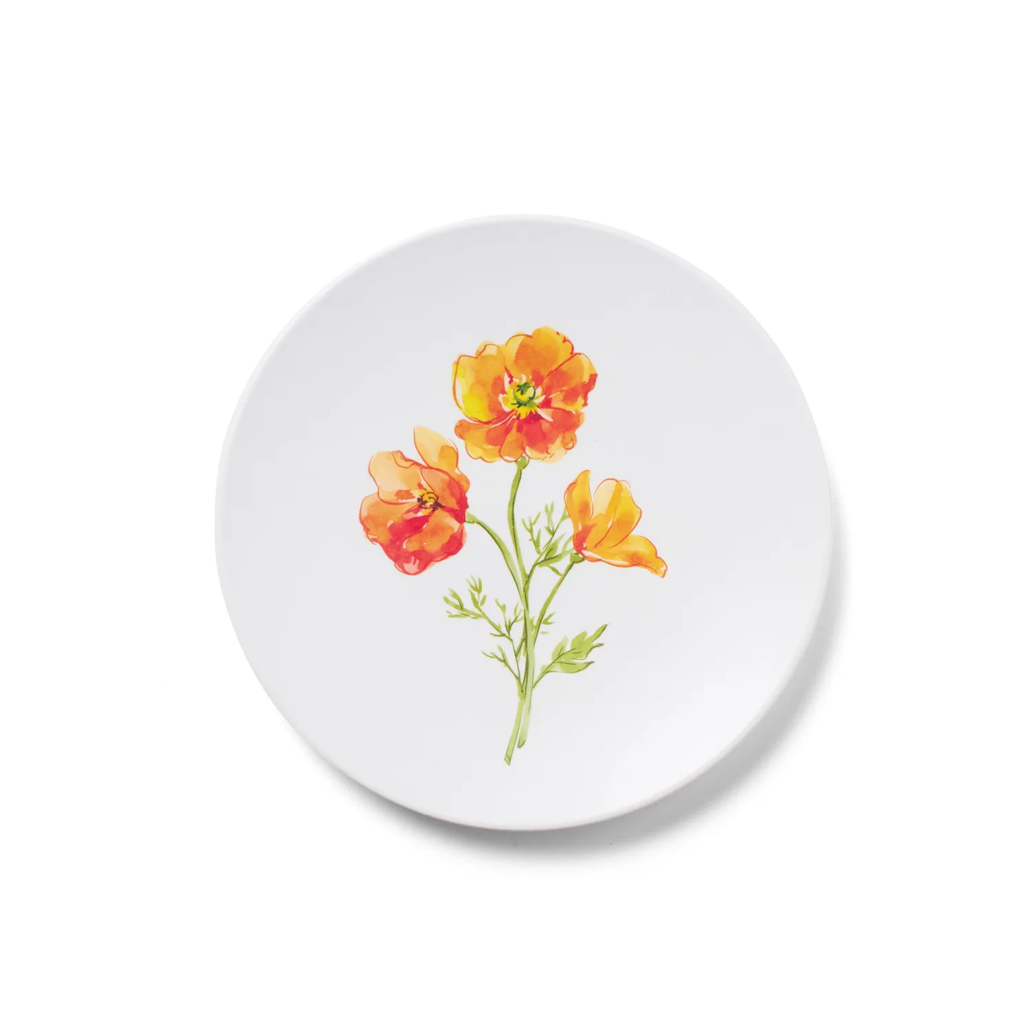 Sur La Table Wild Poppies Melamine Appetizer Plates, Set of 4