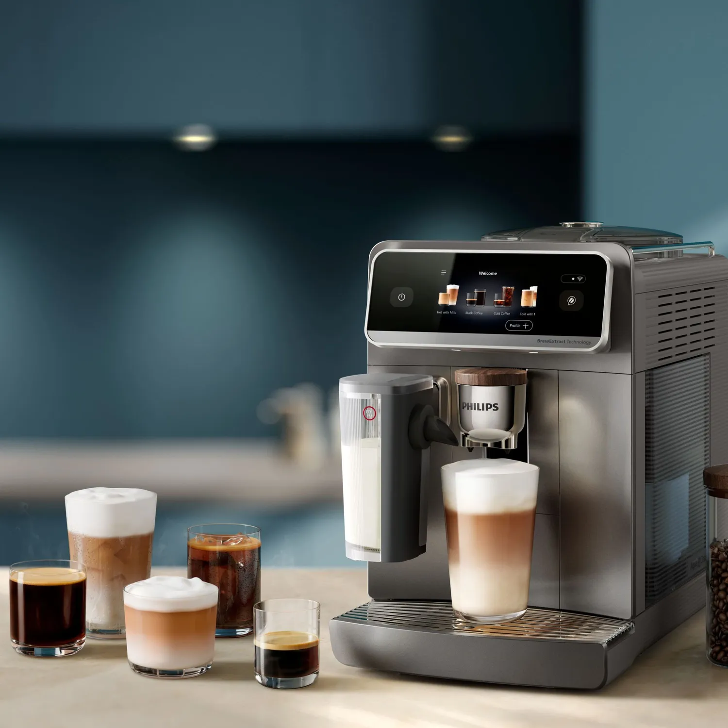 Philips Cafe Aromis 8000 Series Fully Automatic Coffee and Espresso Machine with LatteGo Pro
