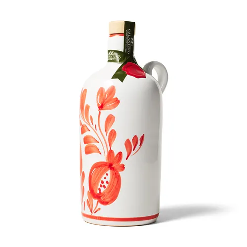 Frantoio Galantino Extra Virgin Olive Oil with Hand-Painted Ceramic Jug