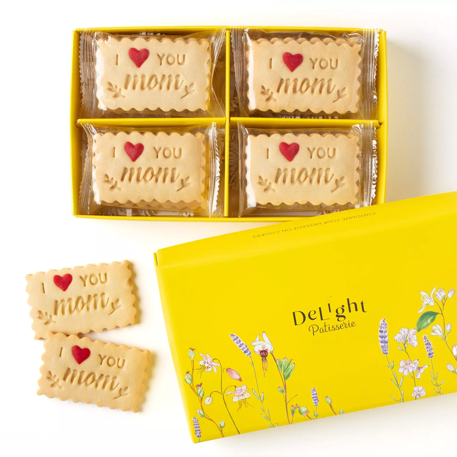 Delight Patisserie I Love You Mom Shortbread Cookies Box