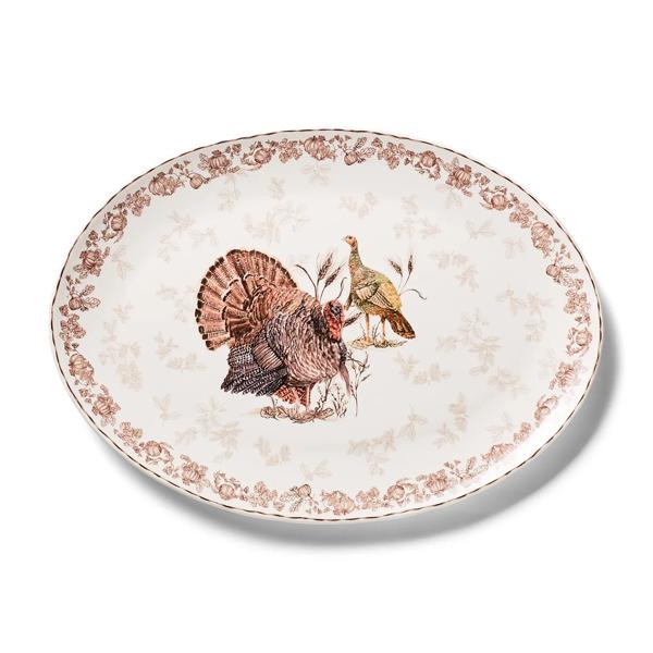 Sur la table Thanksgiving Harvest Turkey Oval Platter