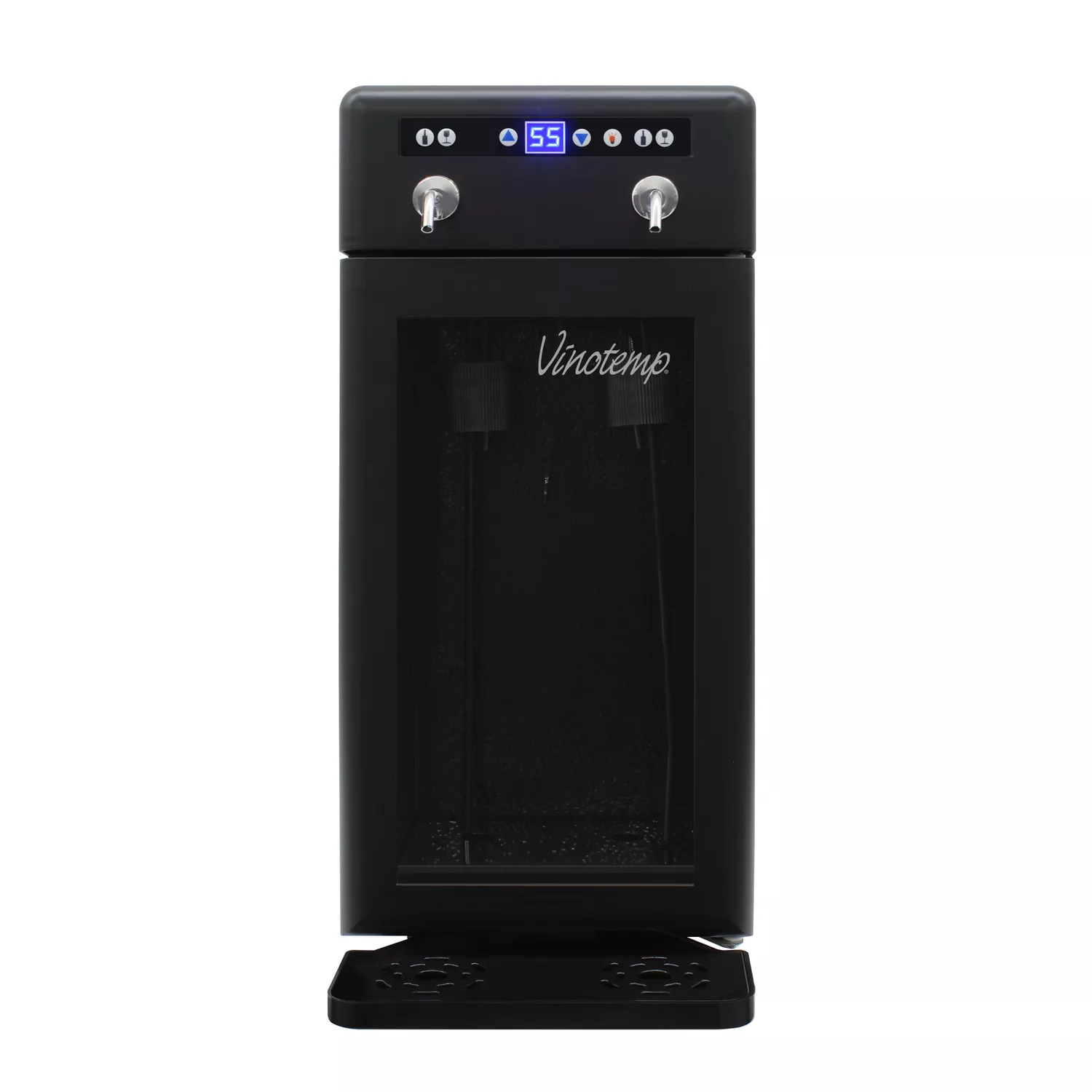 Vinotemp 2-Bottle Wine Dispenser with Drip Tray & Push Button Controls