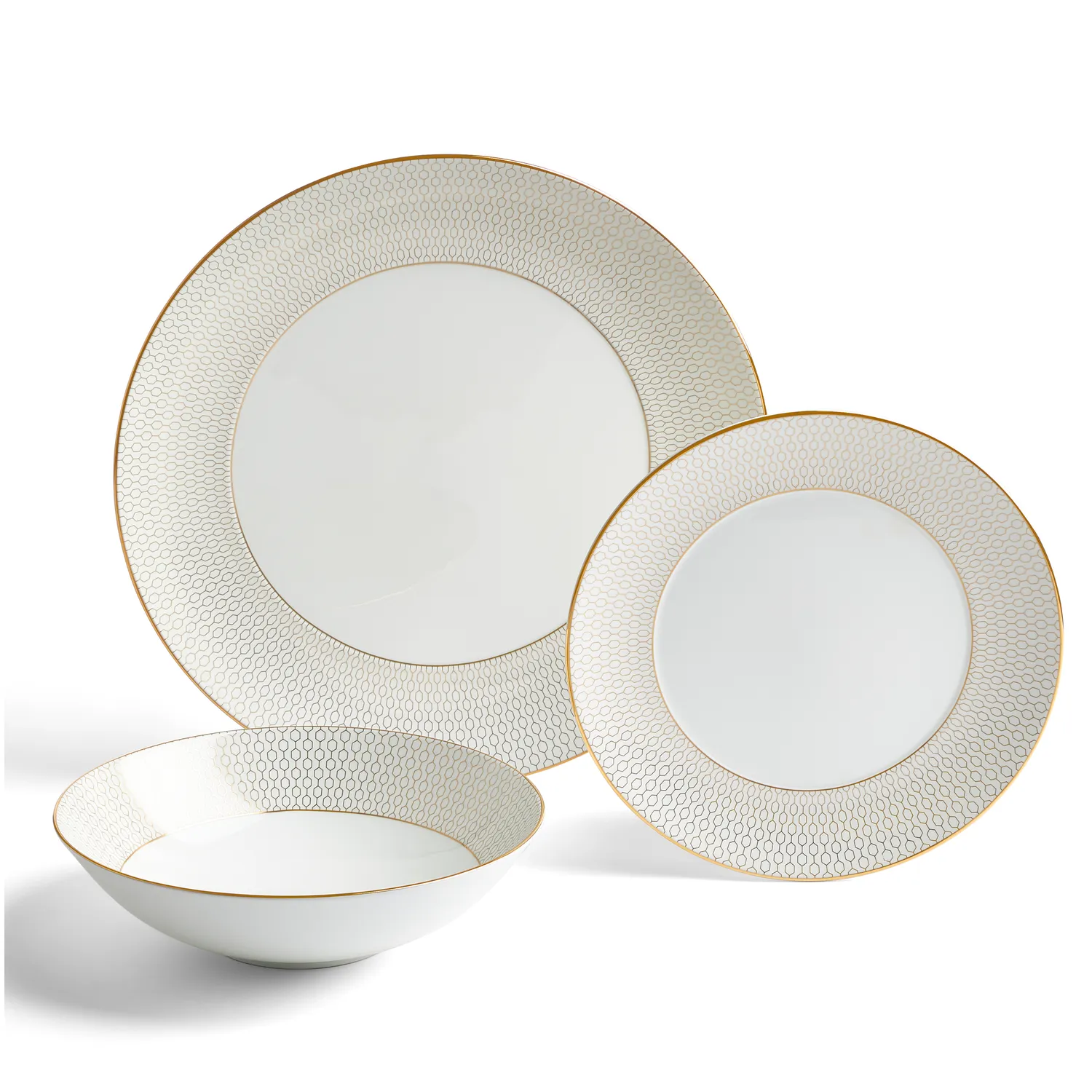 Wedgwood Gio Gold 12-Piece Dinnerware Set