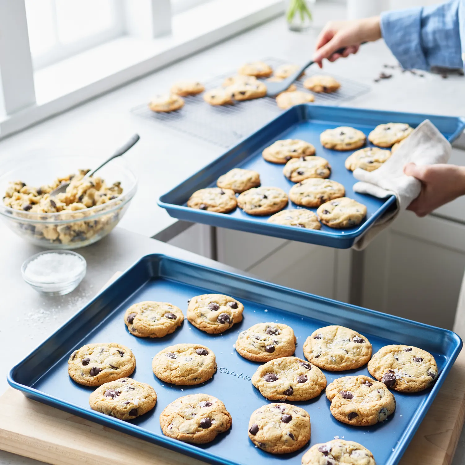 Sur La Table Sapphire Elite Nonstick Quarter Sheet Pans, Set of 2