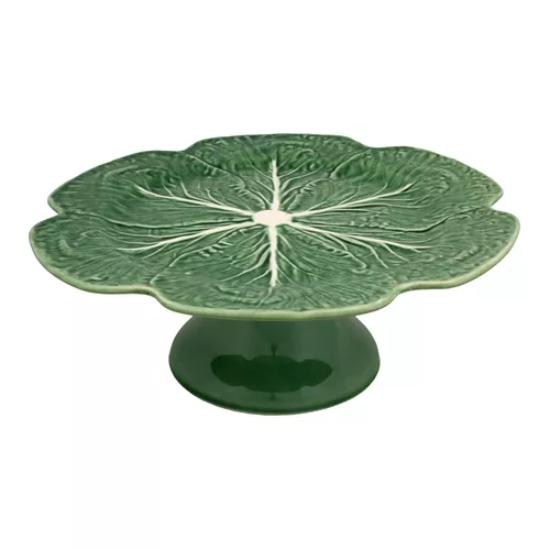 Bordallo Pinheiro Cabbage Cake Stand, 12"