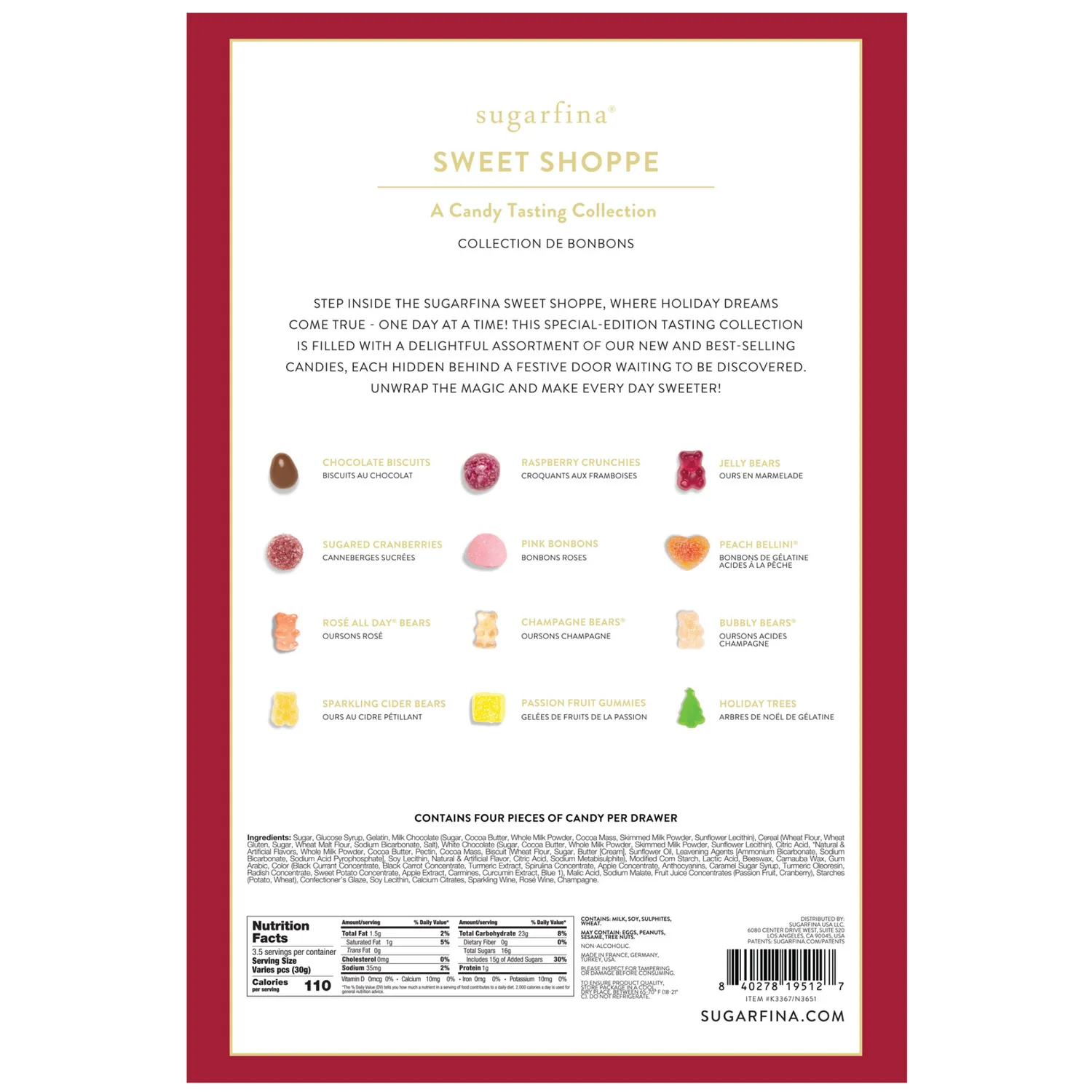 Sugarfina Sweet Shoppe Advent Tasting Collection