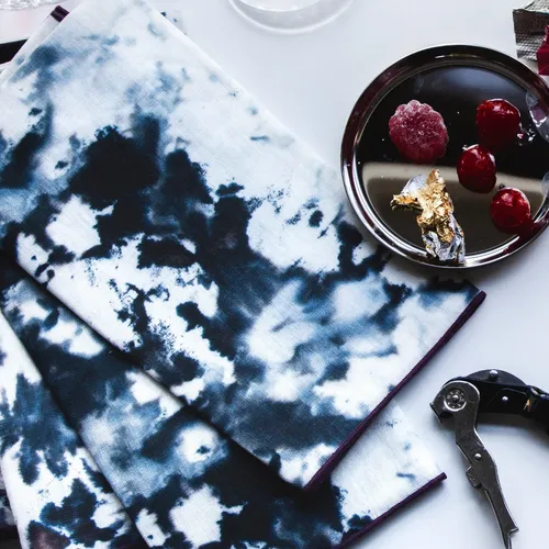 Goldie Home Marble Napkins, Set of 4