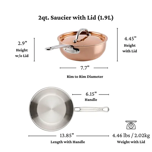 Hestan CopperBond® Aura™Saucier, 2qt.
