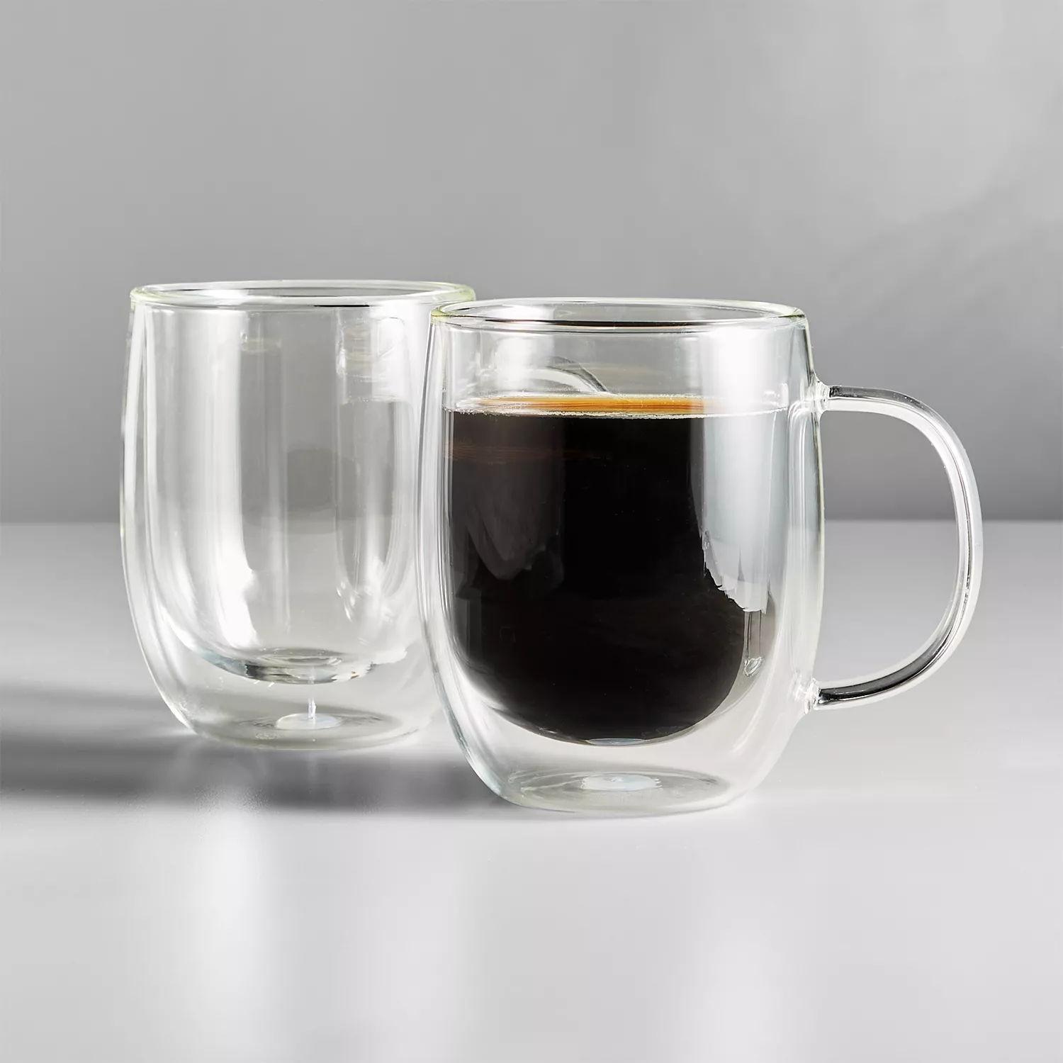Sur La Table Double-Wall Coffee Glasses, Set of 2