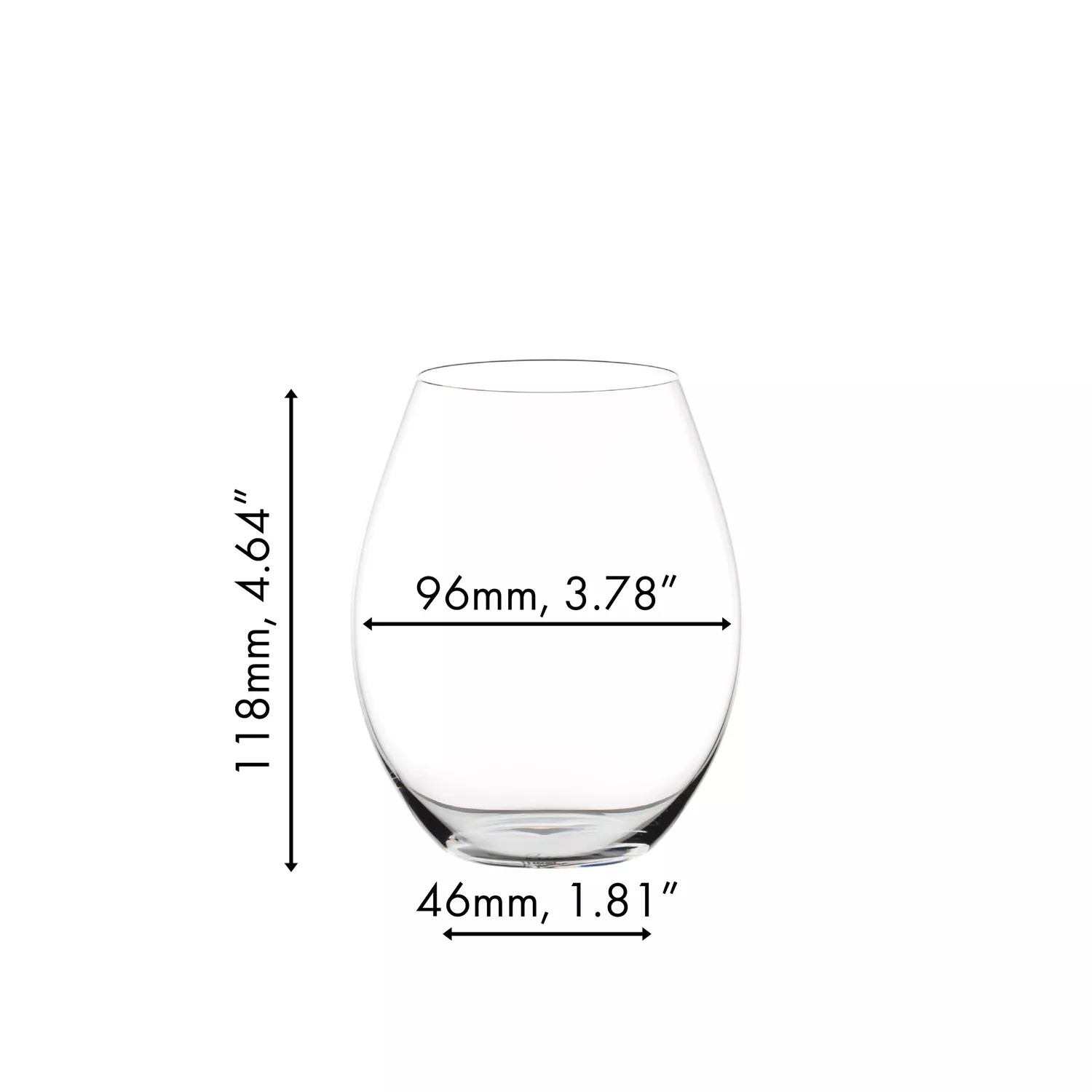 RIEDEL O Wine Tumbler Old World Syrah Wine Glass, Set of 2