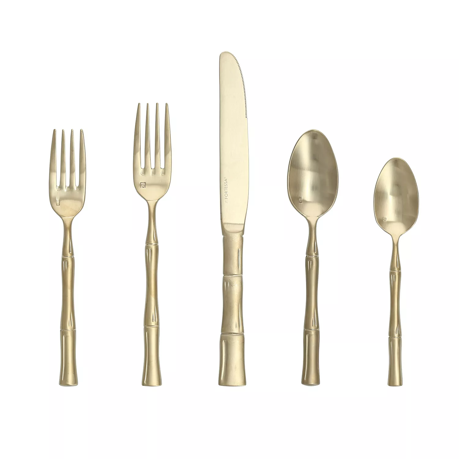 Fortessa Goldtone Royal Pacific 5-Piece Flatware Set