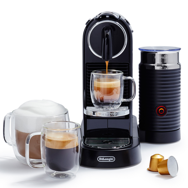 Sund mad kapsel Sump Nespresso CitiZ by De'Longhi Espresso Machine with Aeroccino3 Frother,  Black | Sur La Table