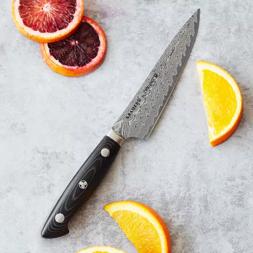 Bob Kramer Stainless Damascus Prep Knife by Zwilling J.A. Henckels, 5.5&#34;