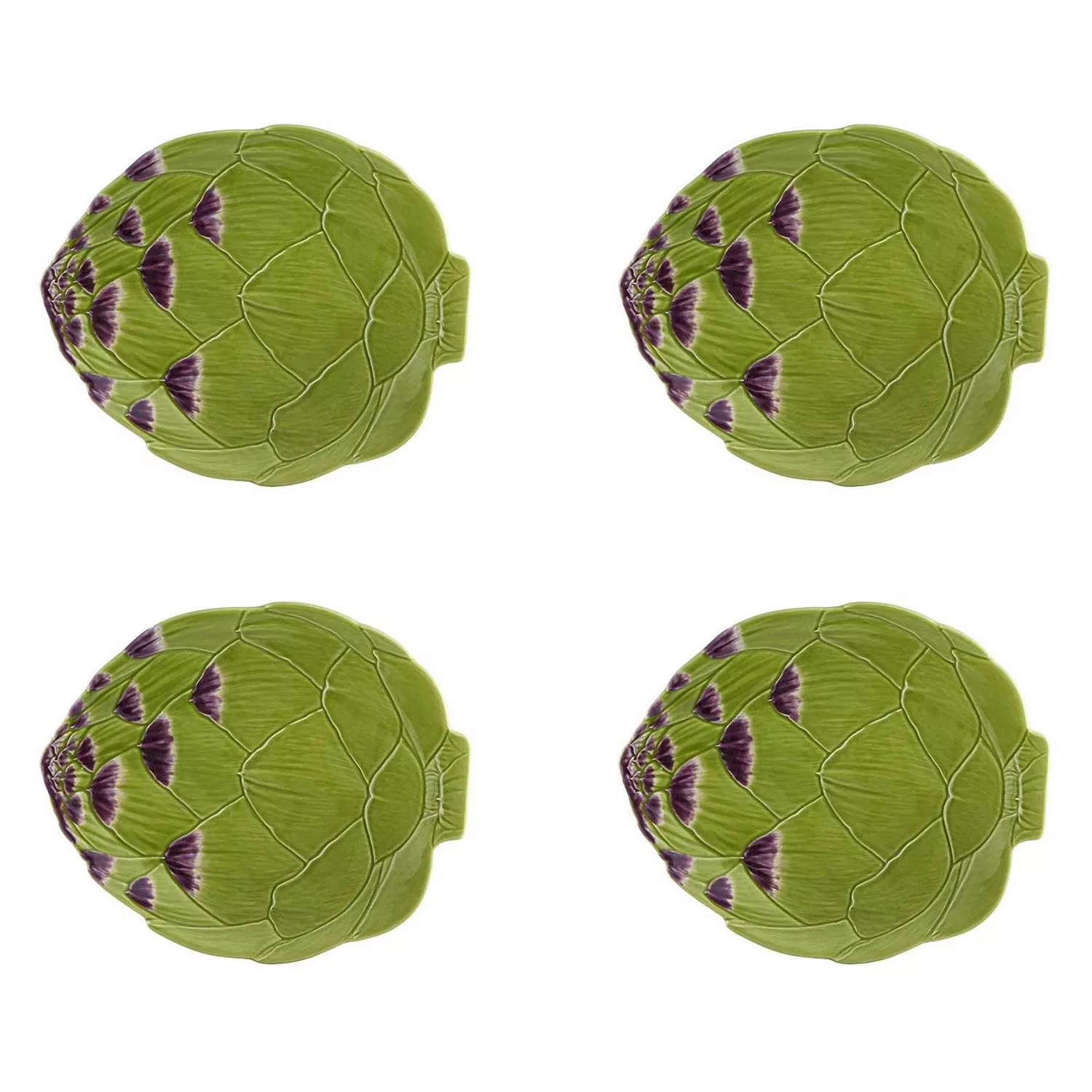 Bordallo Pinheiro Artichoke Dinner Plates, Set of 4