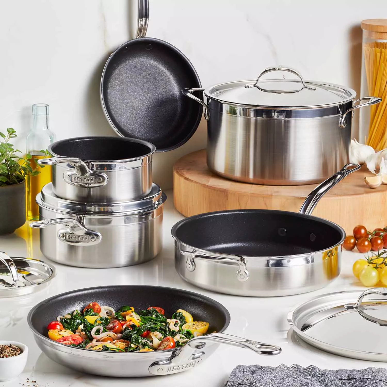 Hestan ProBond Stainless Steel TITUM™ 10-Piece Cookware Set
