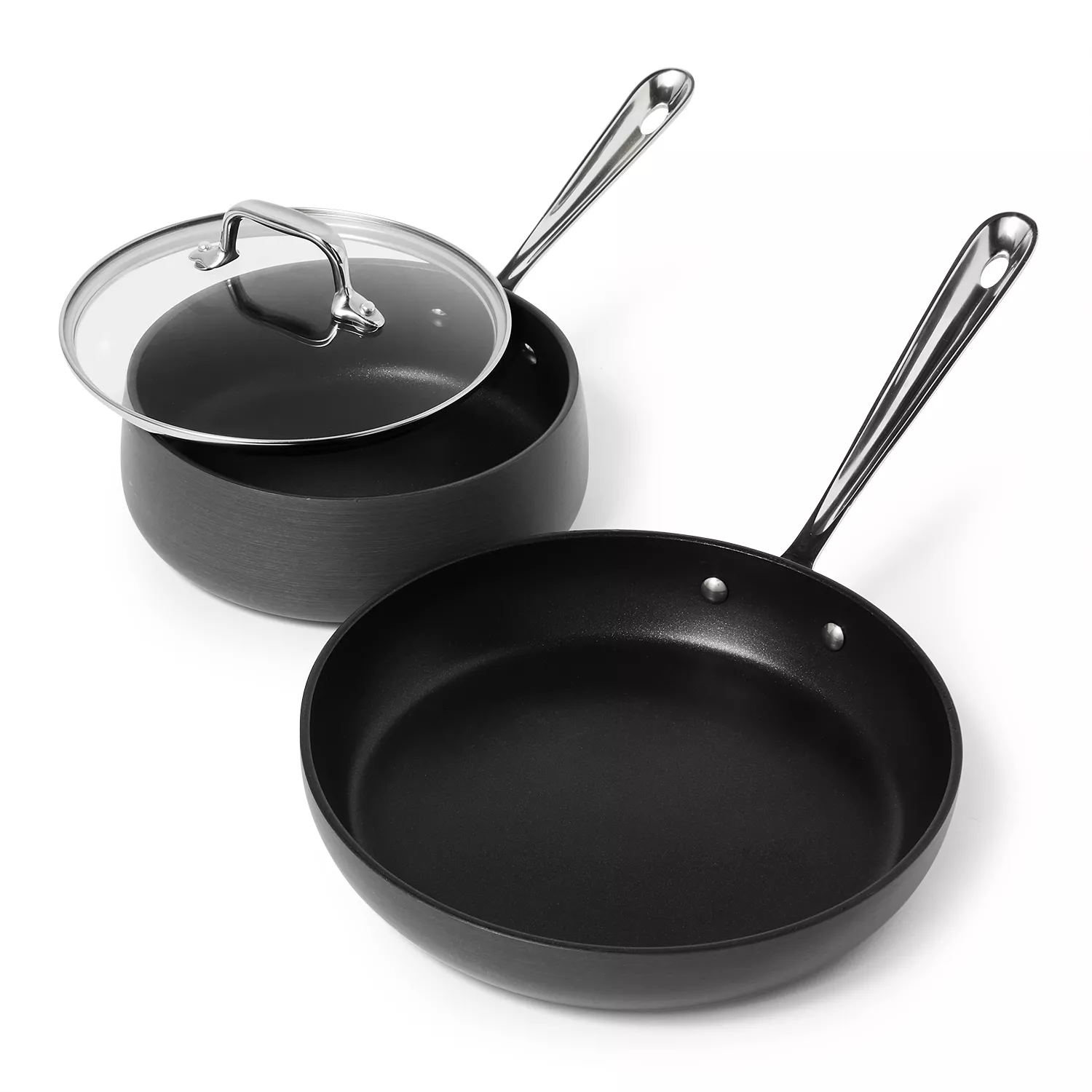 All-Clad HA1 Nonstick Hard Anodized Cookware Set 5 Piece Black