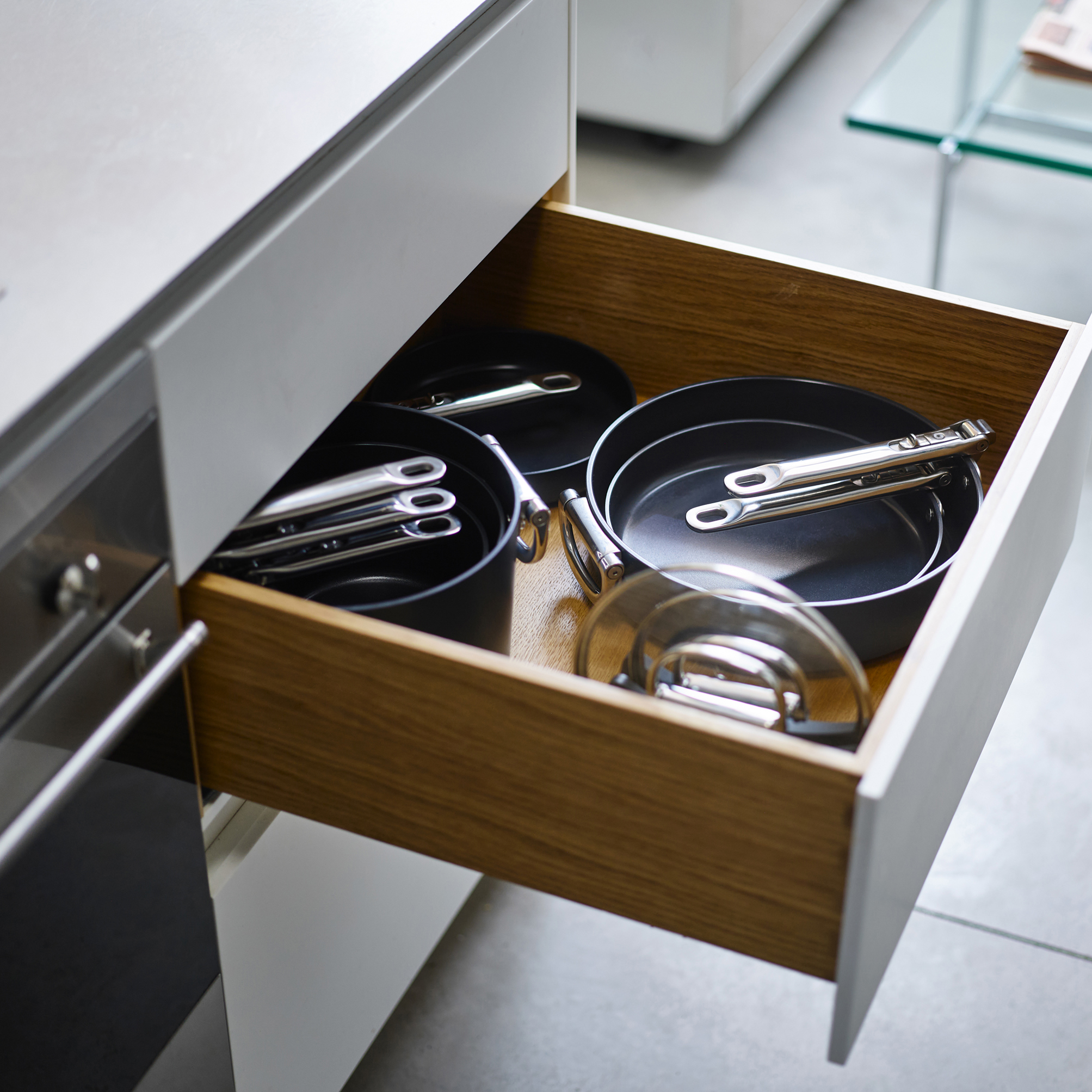 Joseph Joseph Space Ceramic Nonstick Skillet with Folding Handle