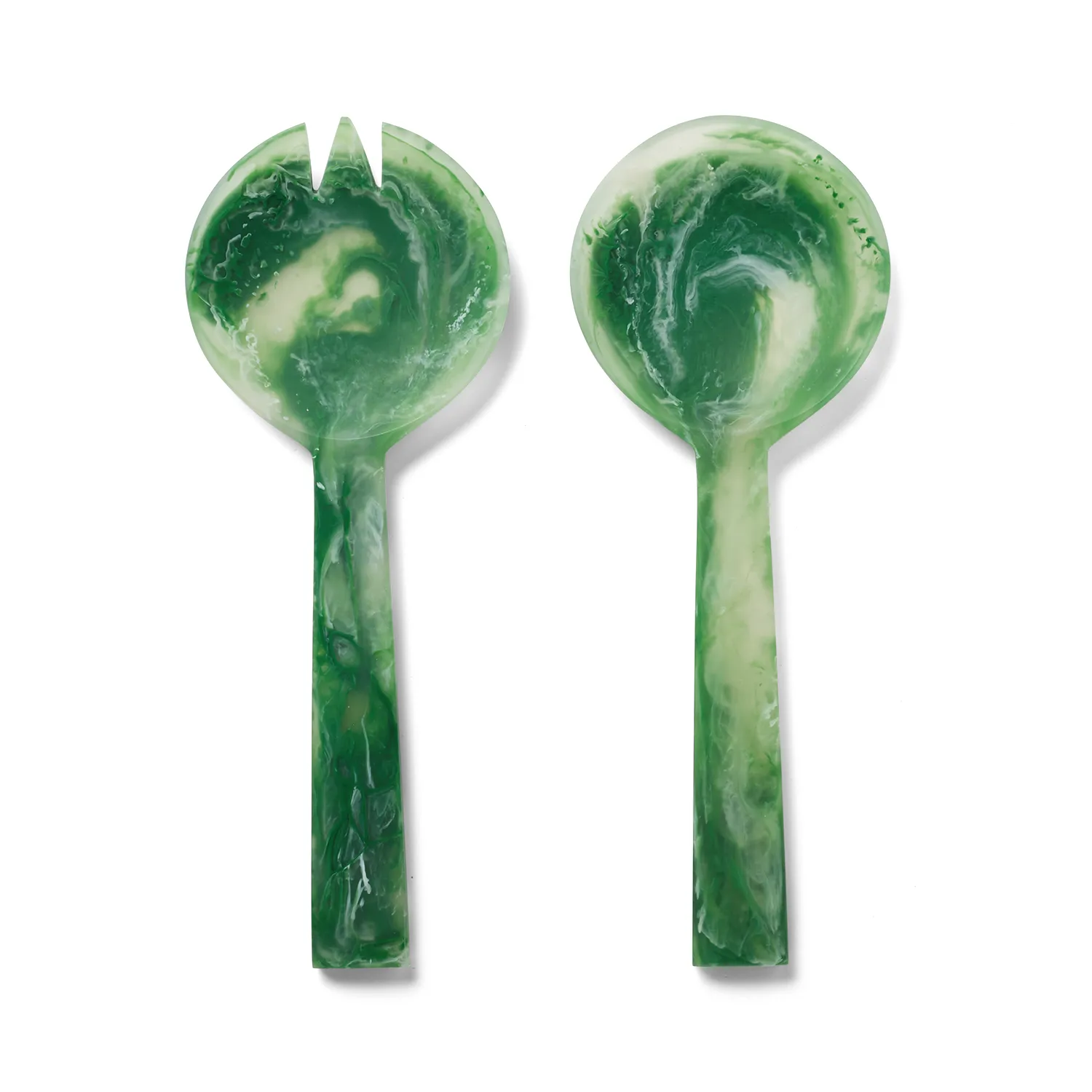 Sur La Table Green Resin Servers, Set of 2