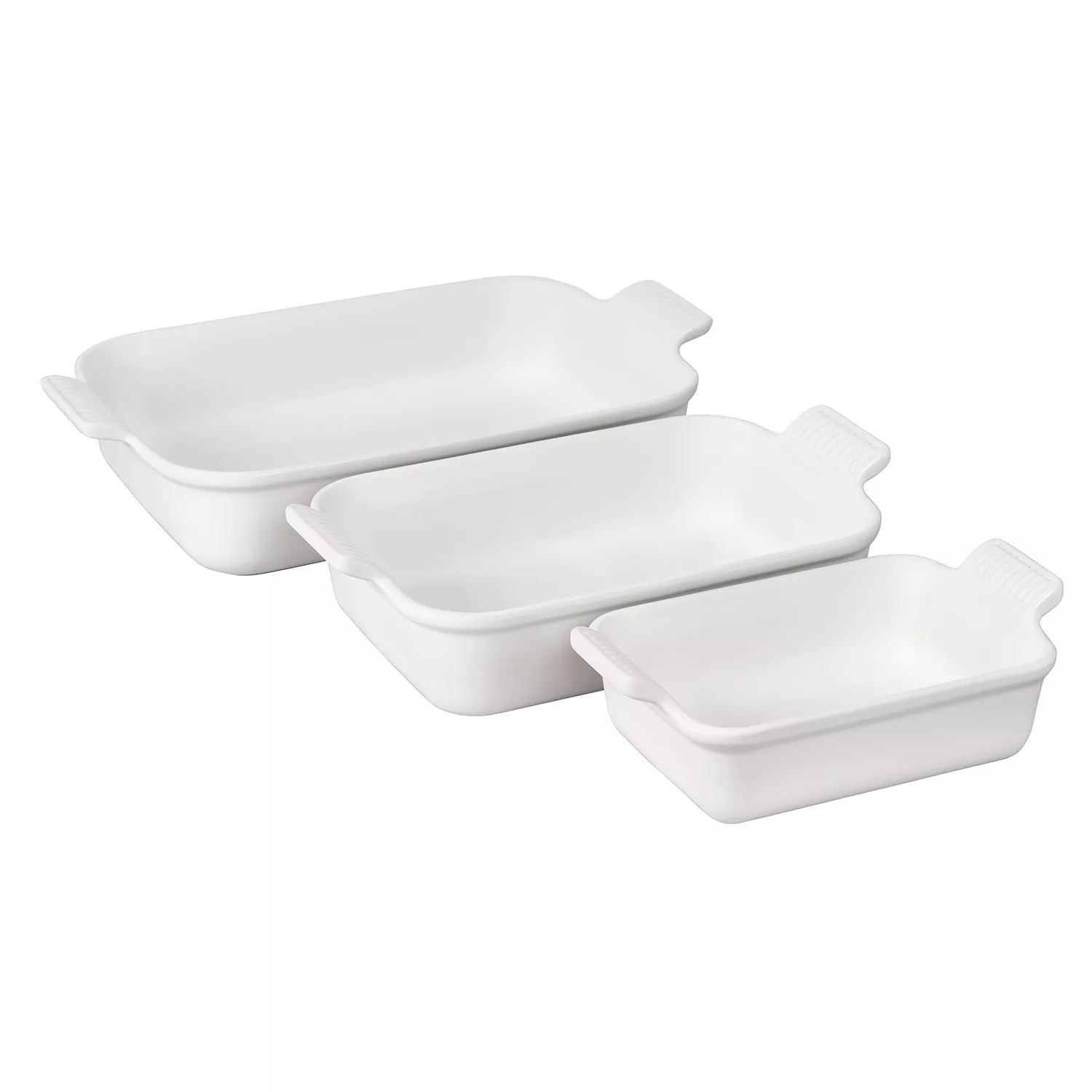 Le Creuset Heritage Stoneware Rectangular Bakers, Set of 3