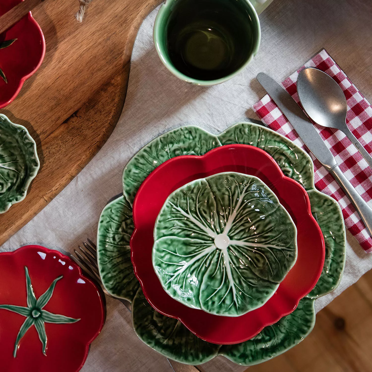 Bordallo Pinheiro Tomato Bread & Butter Plates, Set of 4