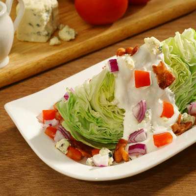 Iceberg Wedges with Creamy Blue Cheese Dressing