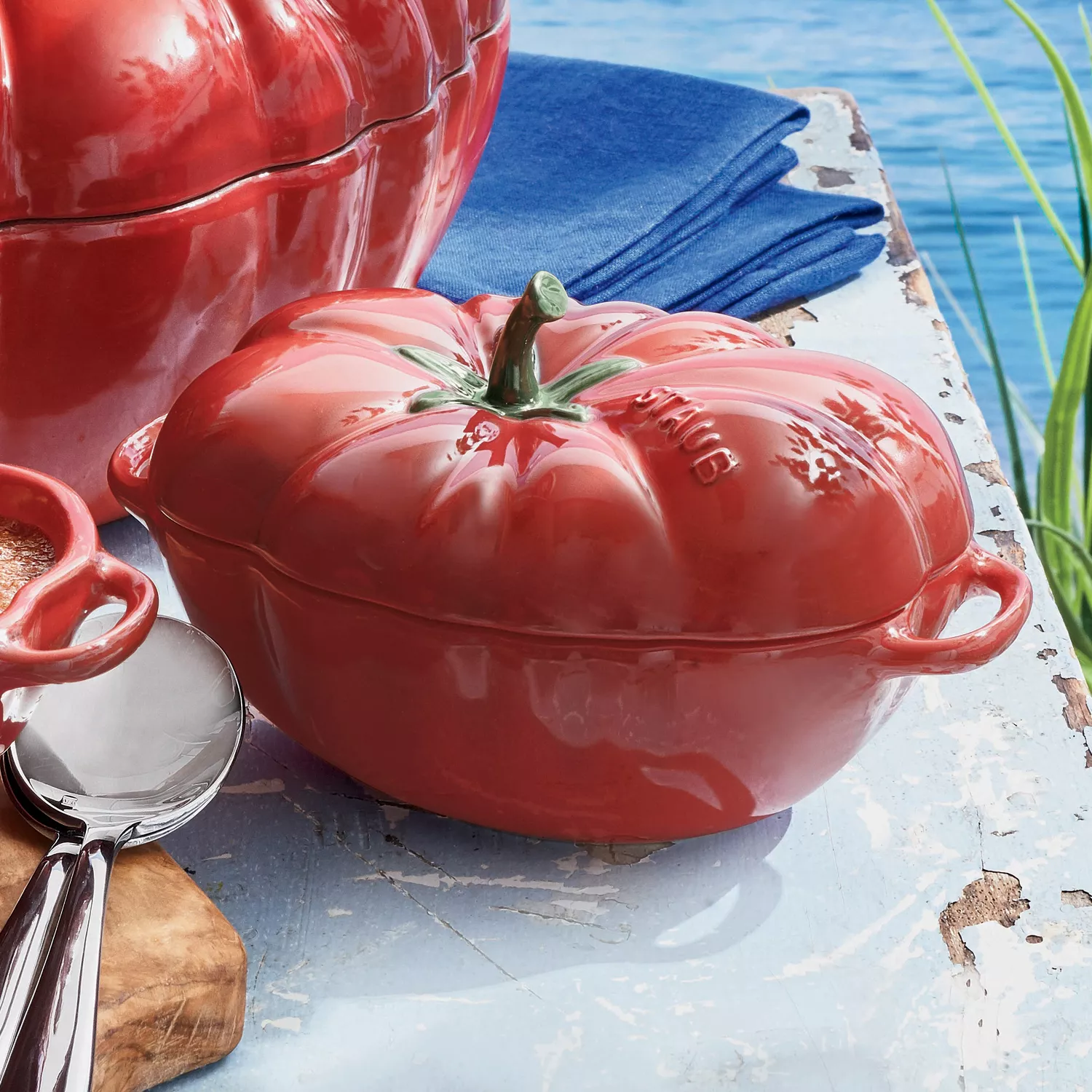Staub Tomato Mini Stoneware Cocotte
