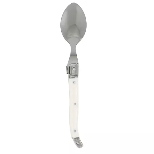 French Home Laguiole Style Ivory Demitasse Spoon