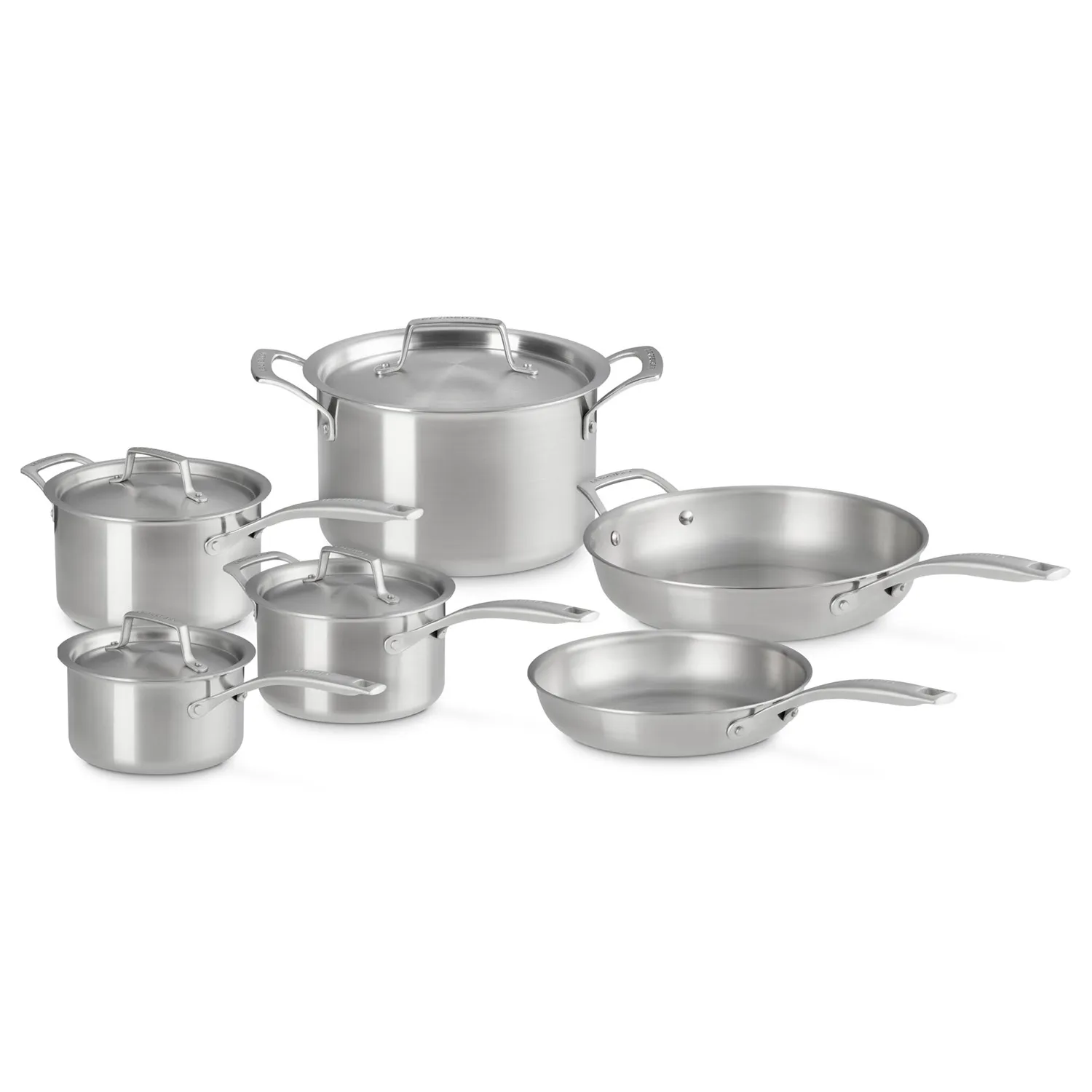 Le Creuset Essential Stainless Steel 10-Piece Cookware Set