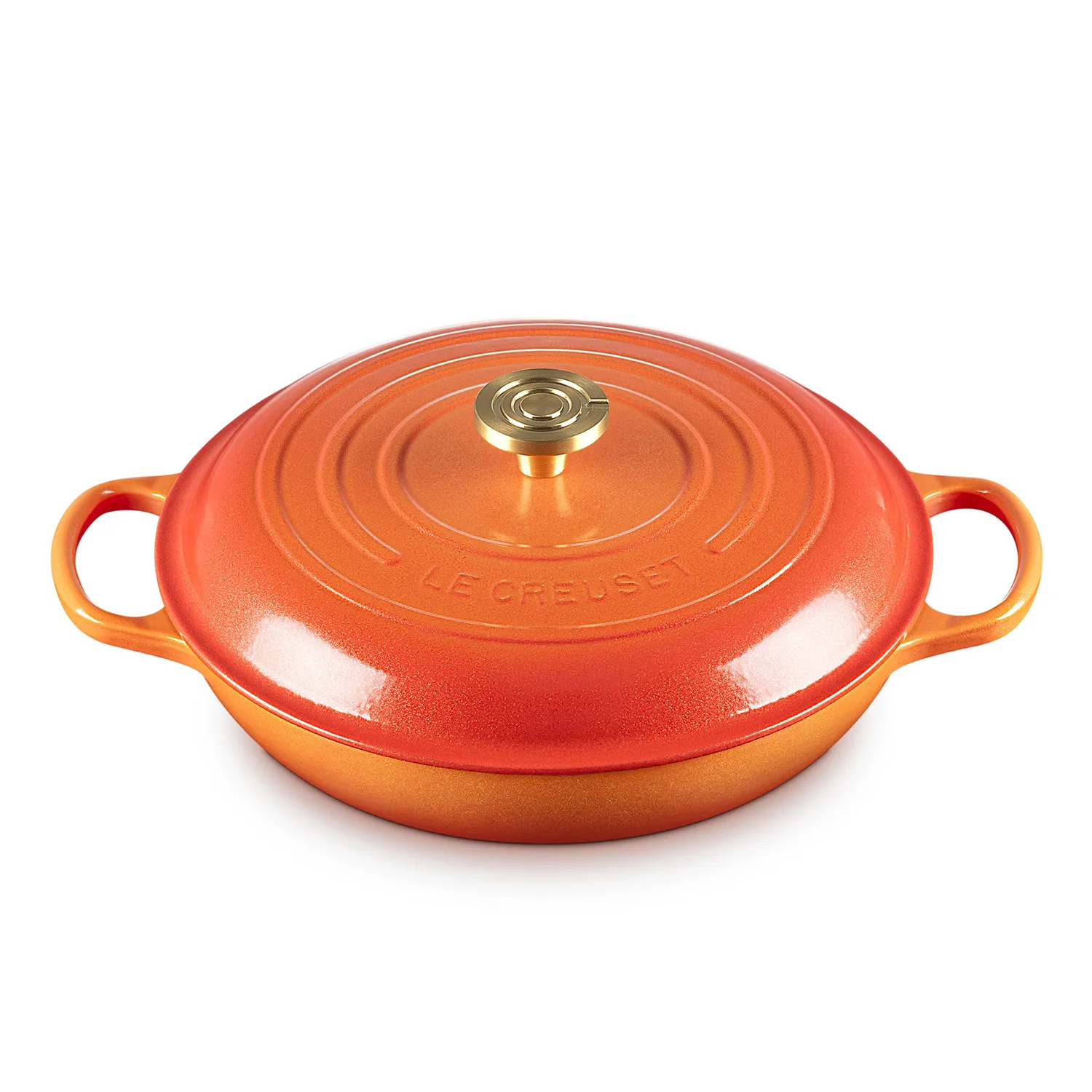 Le Creuset Signature Flamme Dorée Braiser, 3.5 qt.