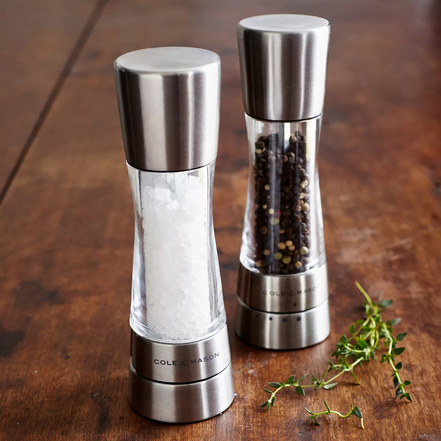 Cole &#38; Mason Derwent Salt & Pepper Mills, Stainless Steel