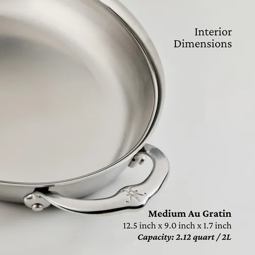 Hestan Provisions Stainless Steel Oval Au Gratin Dish