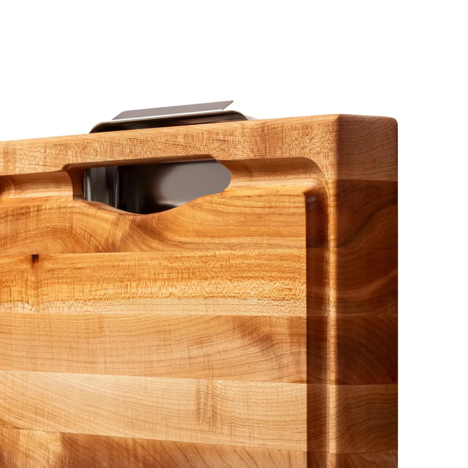 John Boos Maple Edge-Grain Cutting Board w/ Juice Groove & Handles, 2.25" Thick