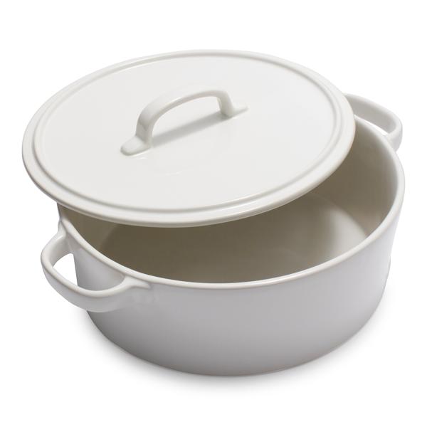 Sur La Table La Marque 84 Stoneware Round Casserole with Lid, 4.5 qt.