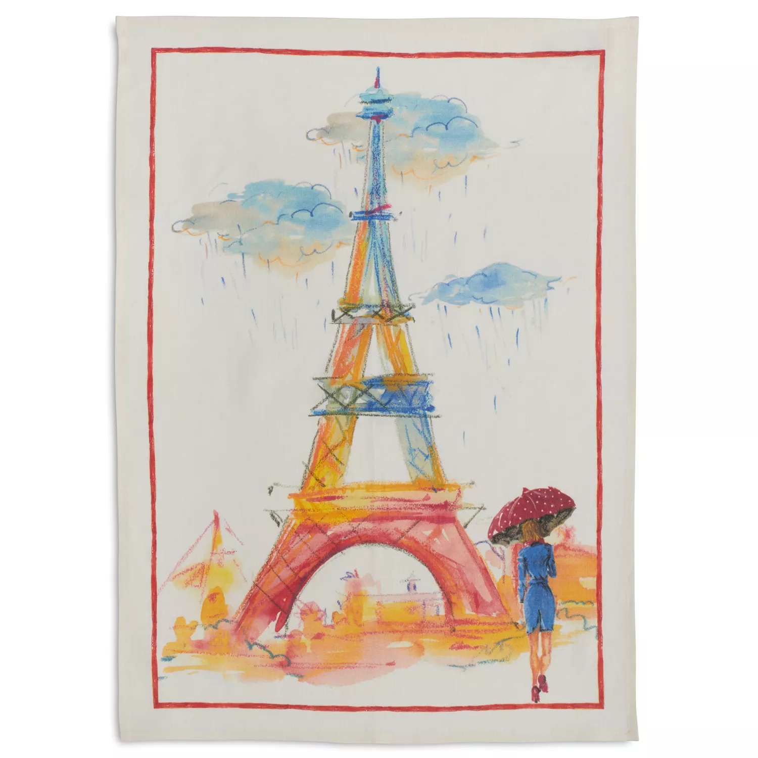 Sur La Table Eiffel Tower Linen Kitchen Towel, 28&#34; x 20&#34;