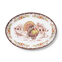 Sur La Table Thanksgiving Turkey Oval Serving Platter