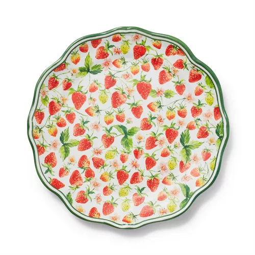 Sur La Table Wild Strawberry Melamine Salad Plate
