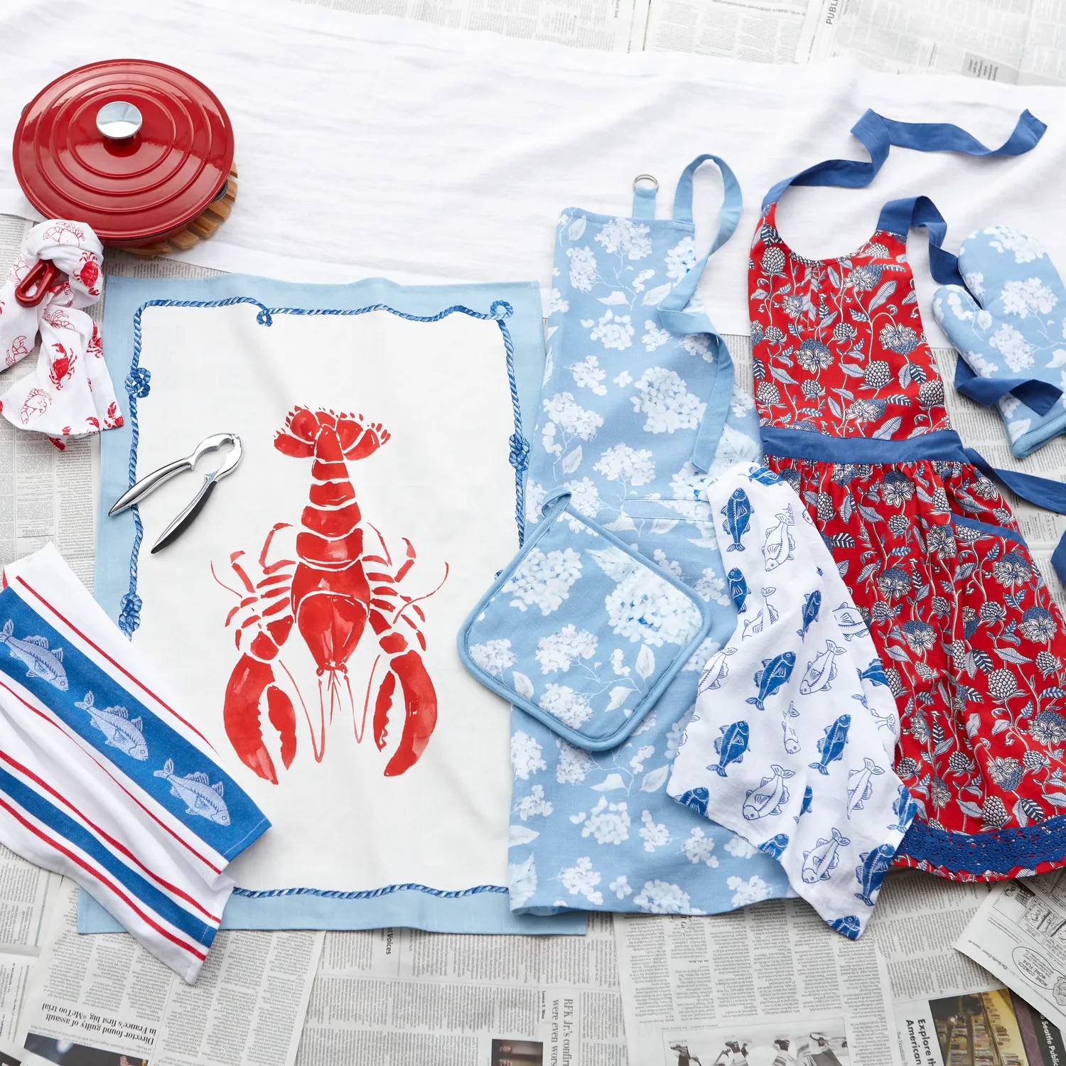 Sur La Table Seaside Flour Sack Towels, Set of 3