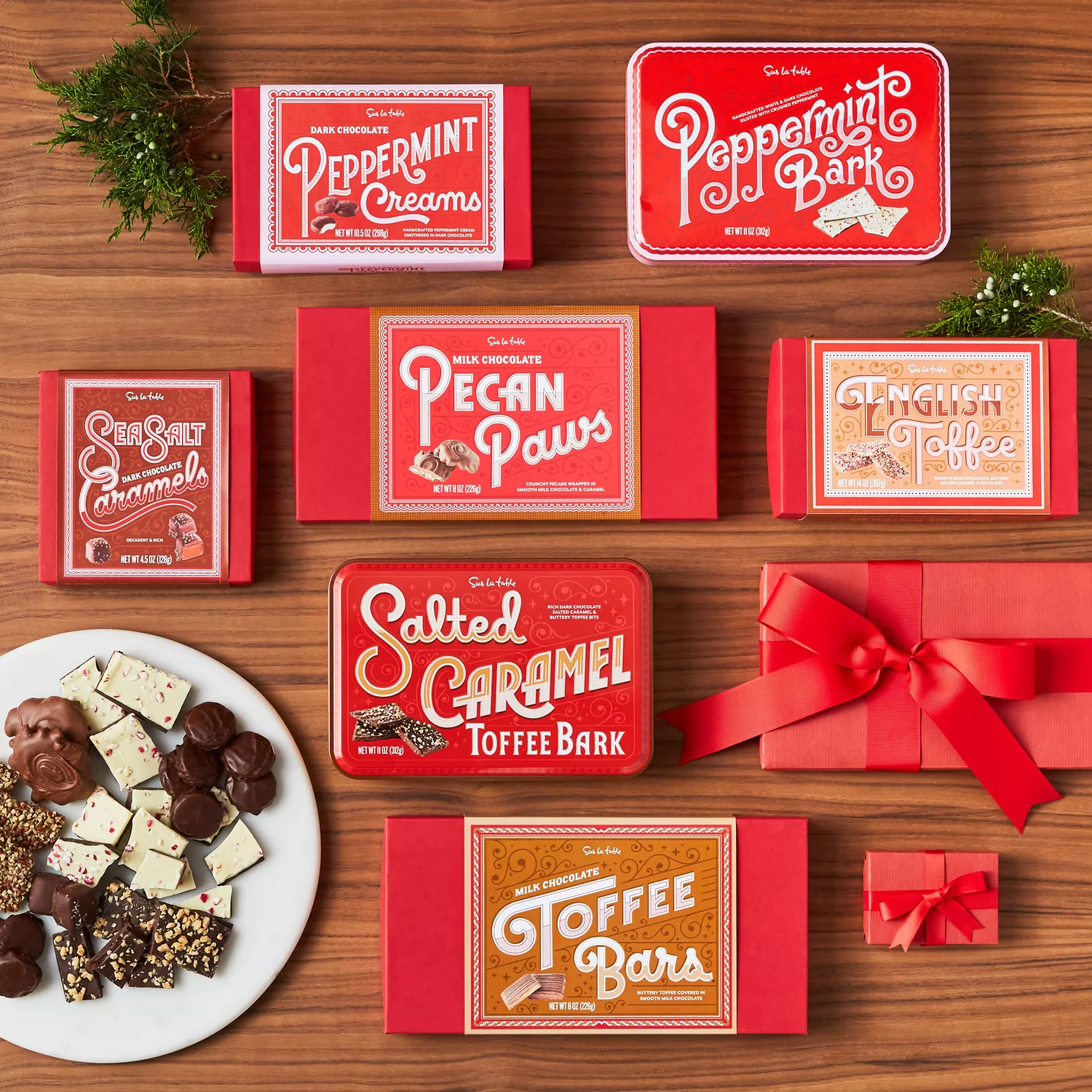 Sur La Table Chocolate Peppermint Bark Tin