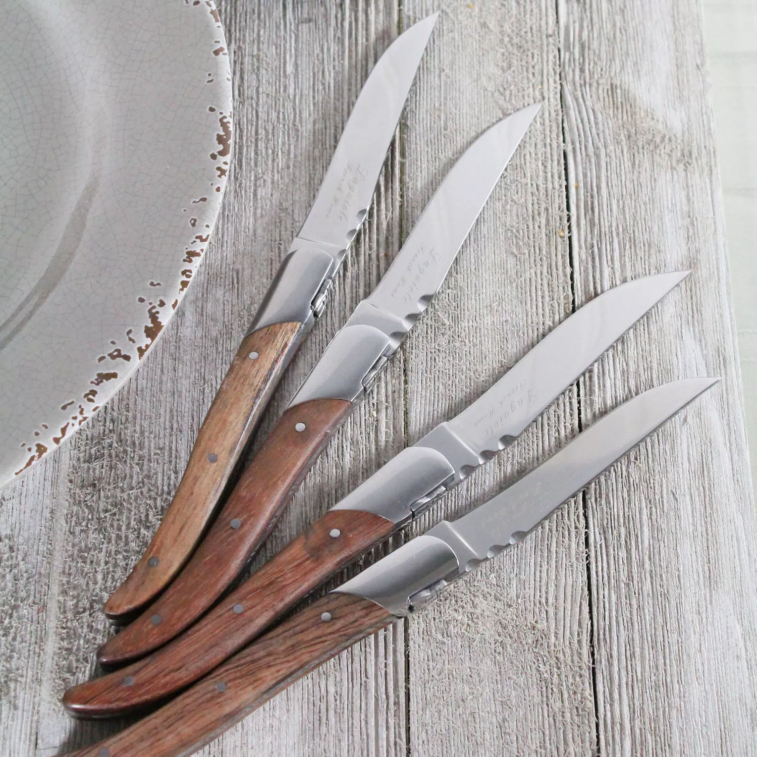 French Home Laguiole Connoisseur Steak Knives, Set of 4