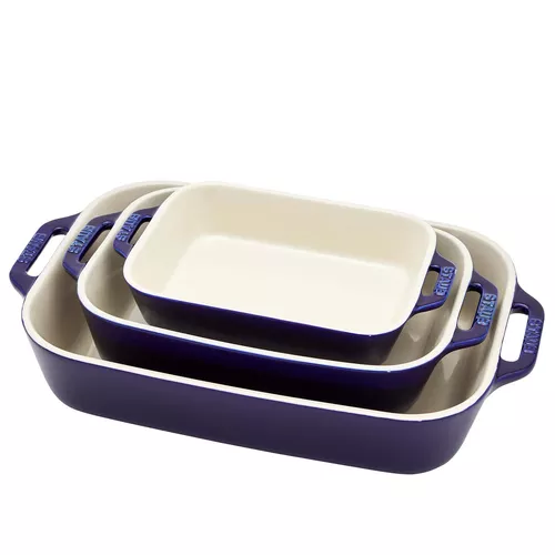 Staub Stoneware 3-Piece Rectangular Baker Set