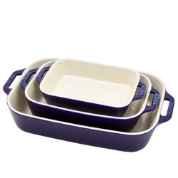Staub Stoneware 3-Piece Rectangular Baker Set Best pans ever